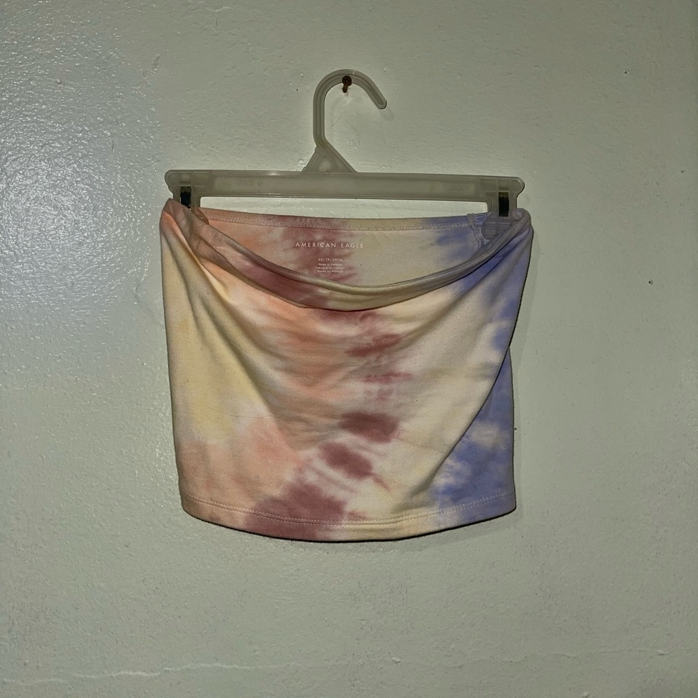 tie dye american eagle tube top size xs